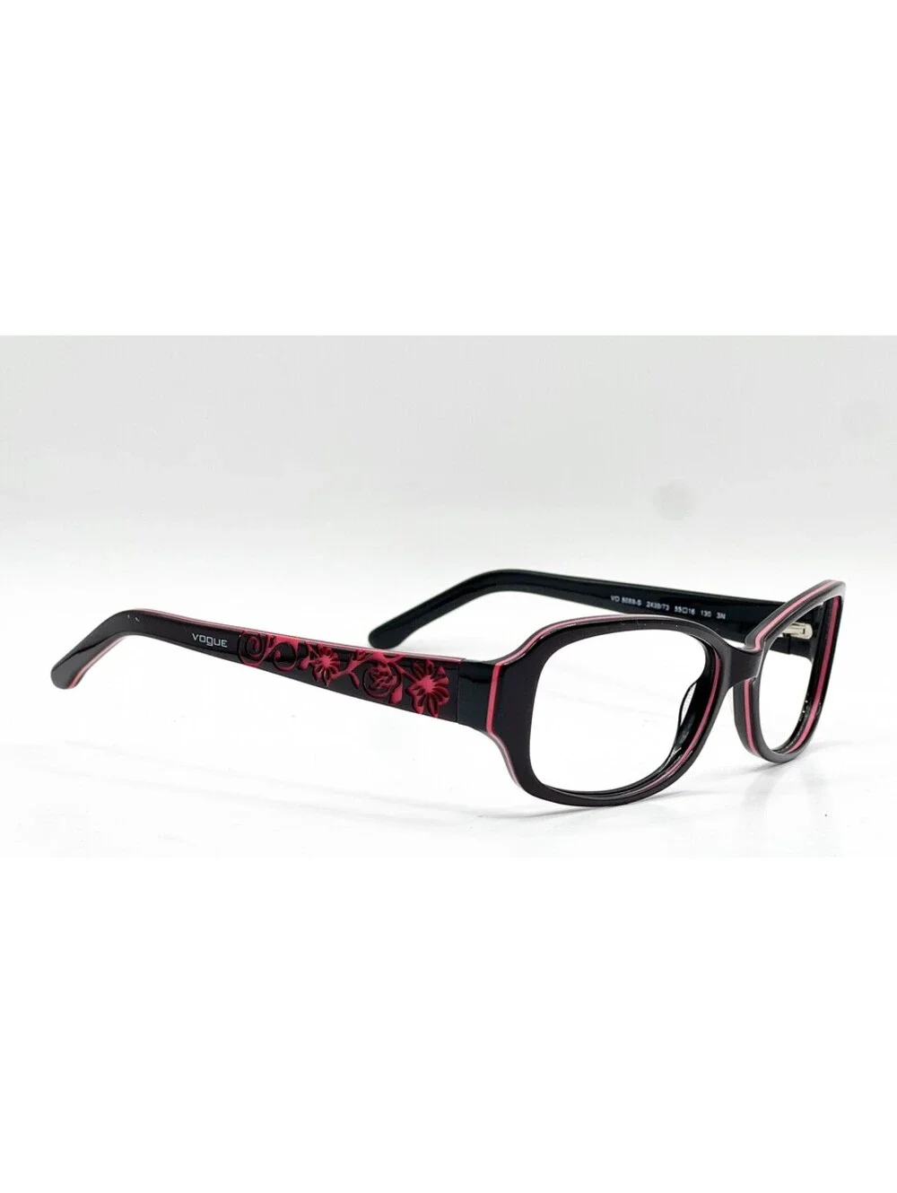 Vogue VO 5088-S 2439/73 Black Pink Authentic Eyeglass Frames 55-16